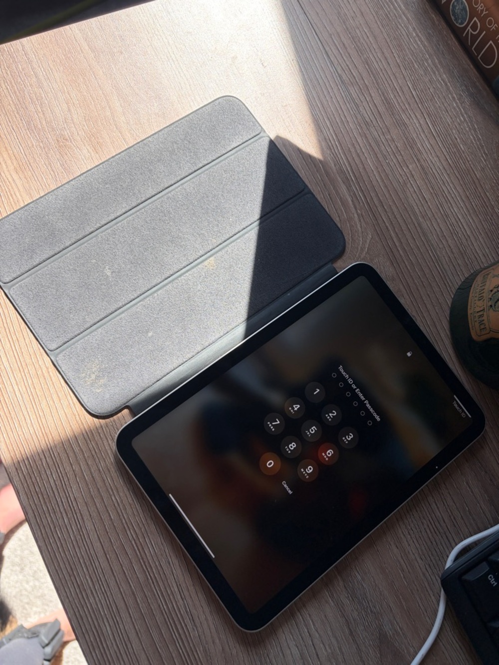 Apple iPad mini with Black Cover and Apple Pencil